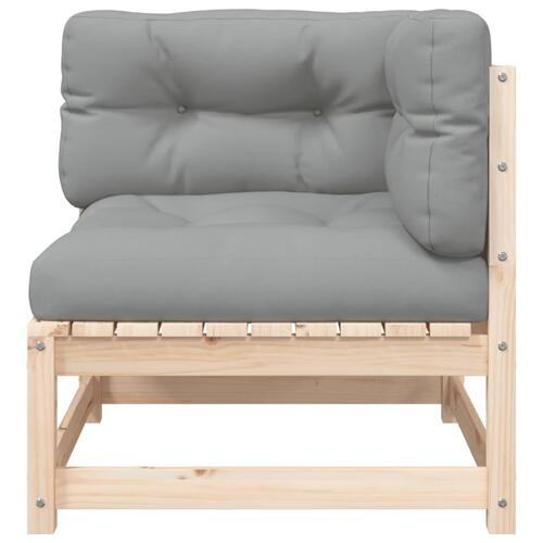 2-personers havesofa m. hynder massivt fyrretræ