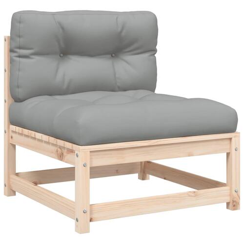 2-personers havesofa m. hynder massivt fyrretræ