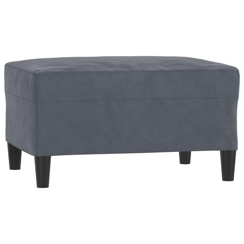 Sofasæt 4 dele velour mørkegrå