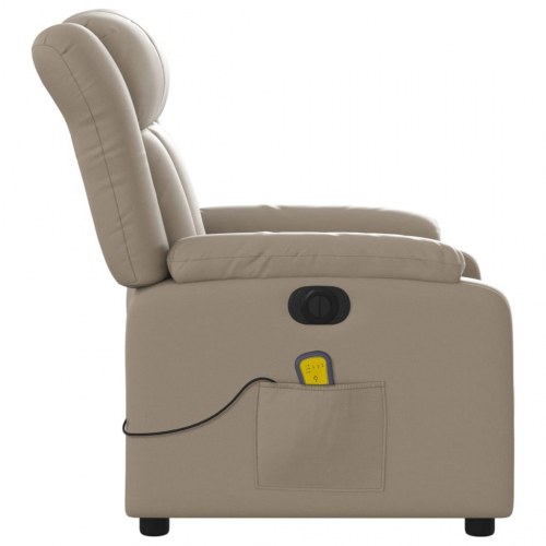 Massagestol med elektrisk lænefunktion - cappuccino
