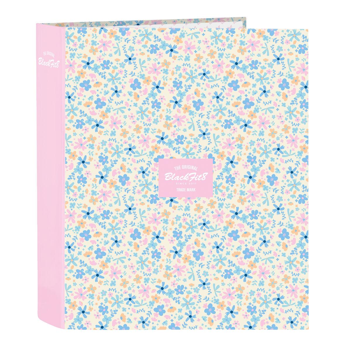 Ringbind BlackFit8 Blossom Multifarvet A4 27 x 33 x 6 cm