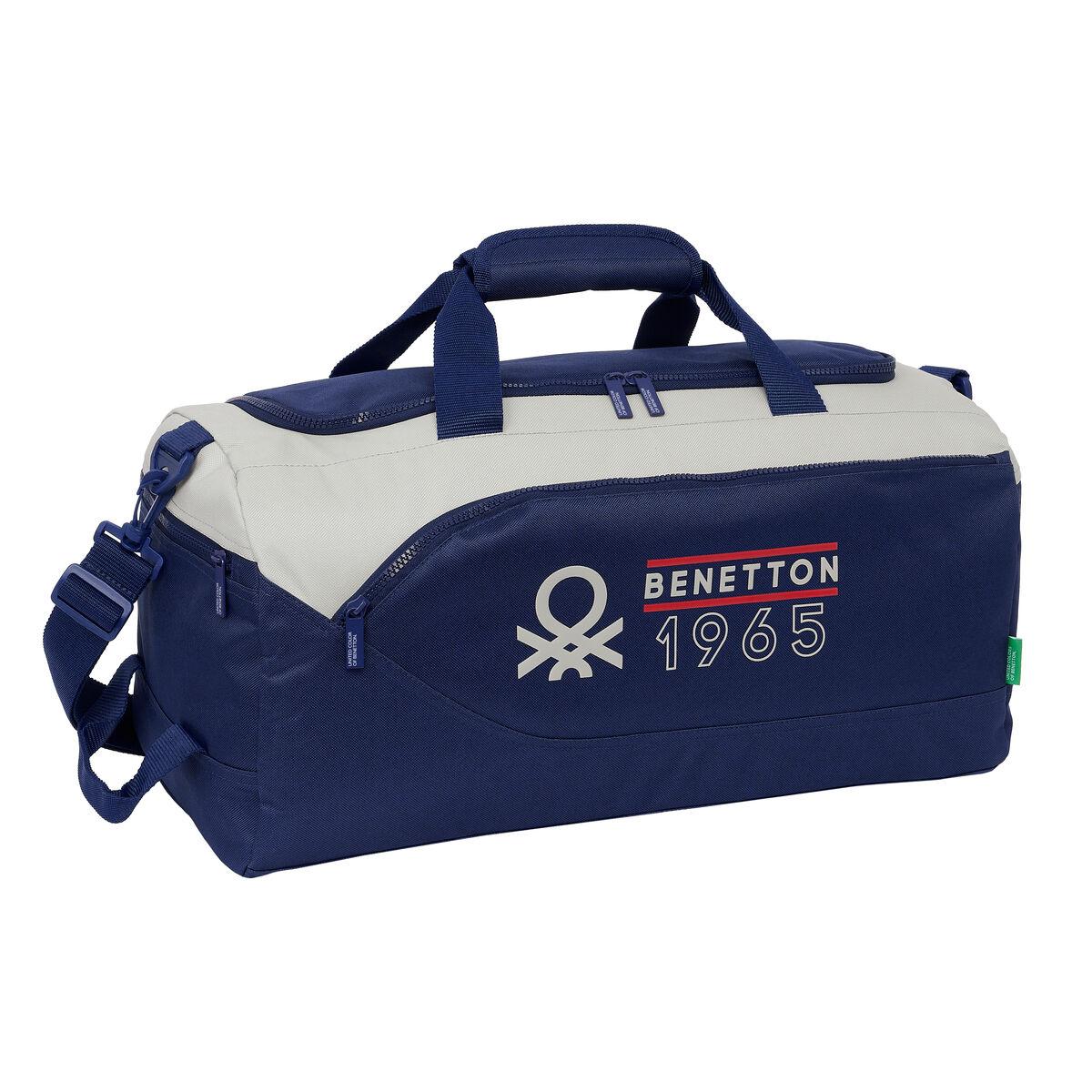 Sportstaske Benetton Varsity - grå/marineblå 50 × 25 × 25 cm