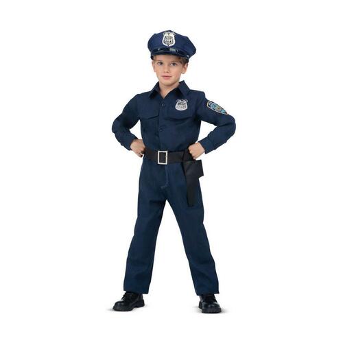 Kostume til børn Politi Blå (4 Dele) 10-12 år