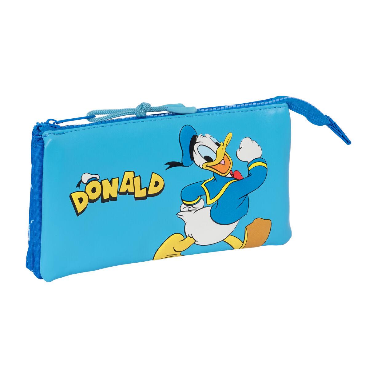 Penalhus dobbelt carry-all Donald - Blå 22 × 12 × 3 cm
