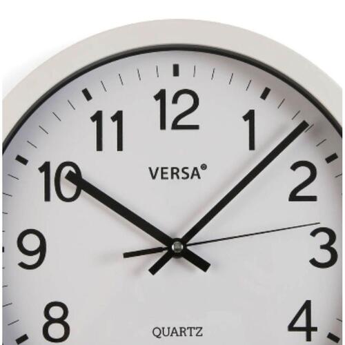 Vægur Versa Hvid Plastik Kvarts 4,3 x 30 x 30 cm