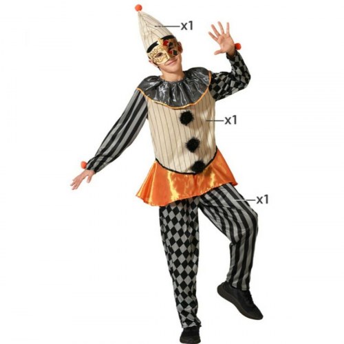 Harlekin kostume til børn 5-6 år - multifarvet