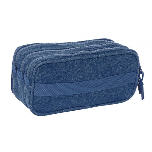 Penalhus med 3 rum Donald - Blå, 21,5 × 10 × 8 cm