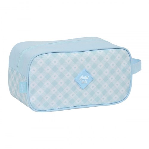 Skotaske Glow Lab Cisnes - lyseblå rejseskotaske 29 × 15 × 14 cm