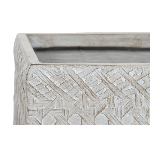 Urtepotter - sæt af 4 i beige glasfiber/magnesium