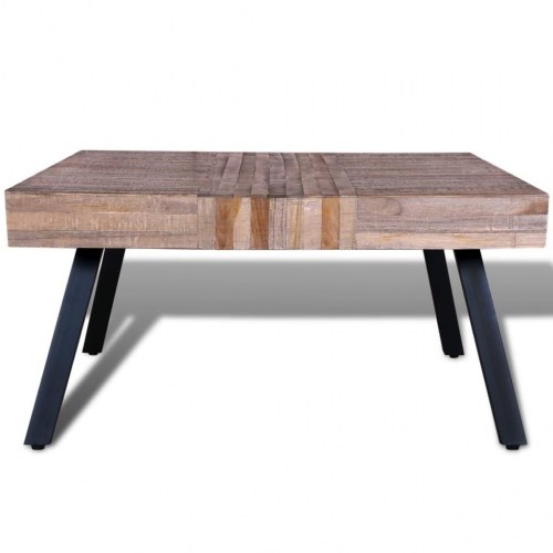 Sofabord genbrugstræ teak firkantet