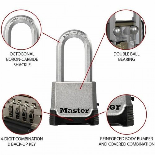 Hængelås med kode Master Lock M176EURDLH 56 mm - stål