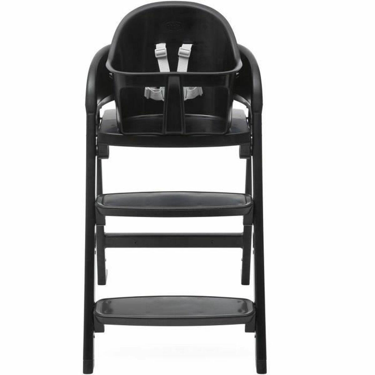 Trone Chicco Crescendo Lite cairo coal Sort Rustfrit stål