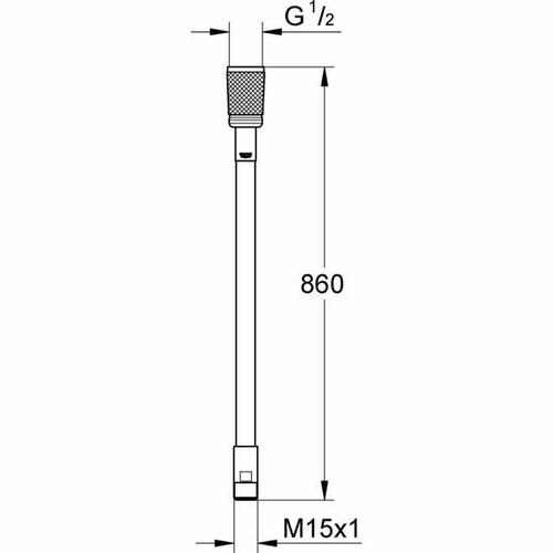 Bruseslange Grohe M15x1/2 46104-000 Metal 86 cm