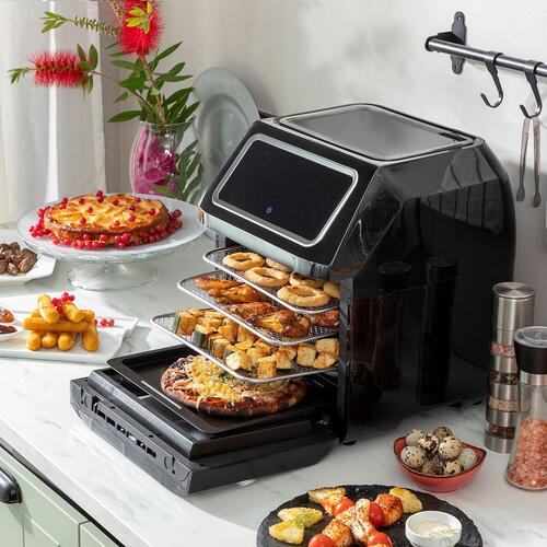 Airfryer Rustfrit stål Sort 12 L 1800 W (OUTLET A)