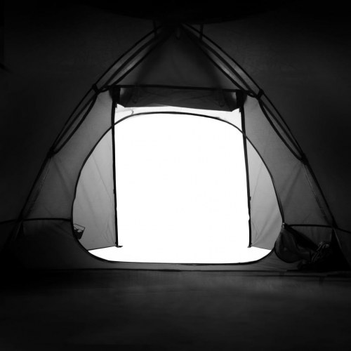 2-personers campingtelt med mørklægningsstof - vandafvisende, hvid
