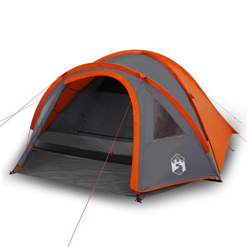 4-personers kuppeltelt - vandafvisende campingtelt, orange