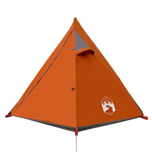 2-personers kuppeltelt - vandafvisende campingtelt i grå og orange