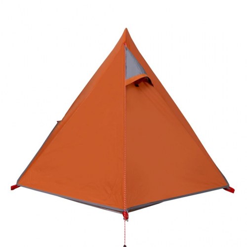 2-personers kuppeltelt - vandafvisende campingtelt i grå og orange