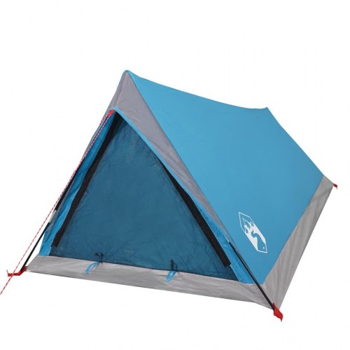 2-personers campingtelt - vandafvisende A-stel, blå