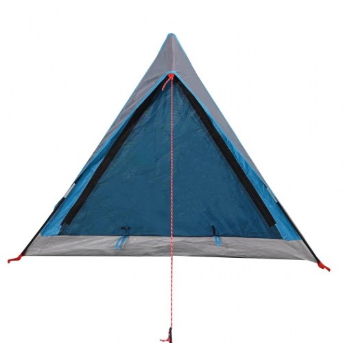 2-personers campingtelt - vandafvisende A-stel, blå