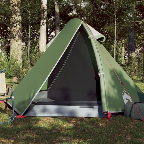 2-personers campingtelt - vandafvisende kuppel, grøn