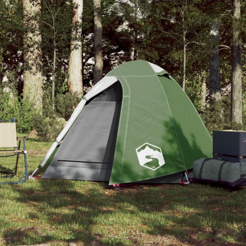 2-personers campingtelt - vandafvisende kuppel, grøn