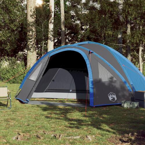 4-personers campingtelt vandafvisende blå