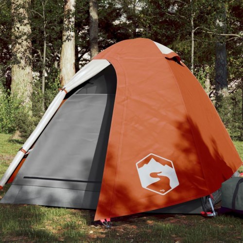 2-personers kuppeltelt - vandafvisende campingtelt i orange
