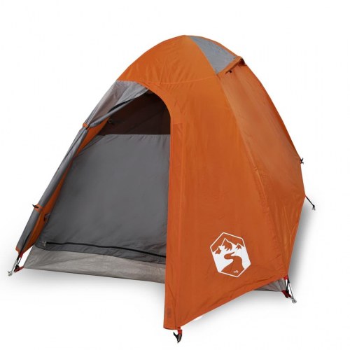 2-personers kuppeltelt - vandafvisende campingtelt i orange