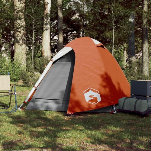 2-personers kuppeltelt - vandafvisende campingtelt i orange