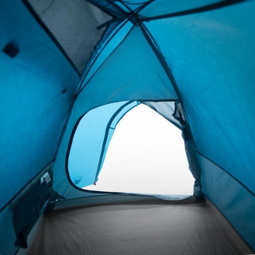 4-personers campingtelt - vandafvisende kuppeltelt, blå