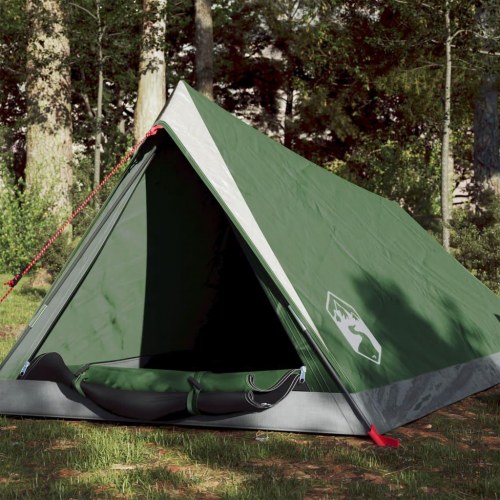 2-personers campingtelt - vandafvisende A-stel, grøn