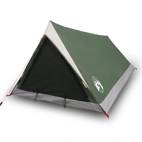 2-personers campingtelt - vandafvisende A-stel, grøn