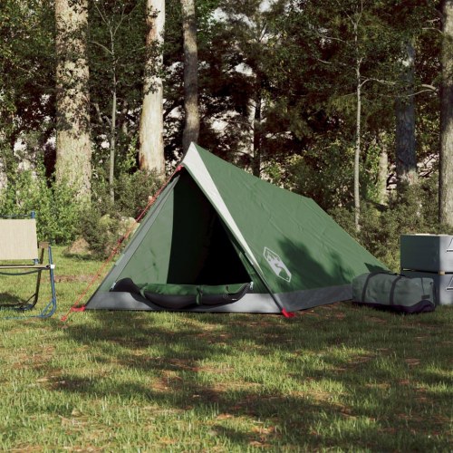 2-personers campingtelt - vandafvisende A-stel, grøn