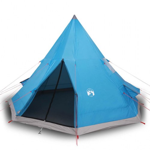 4-personers tipi-campingtelt - vandafvisende, blå