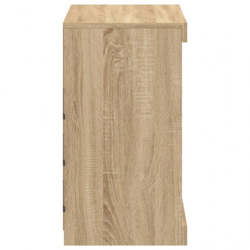 Skænk med LED-lys 60,5×37×67 cm - sonoma-eg