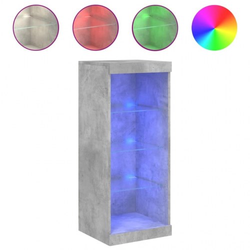 Skænk med LED-lys 41×37×100 cm - betongrå
