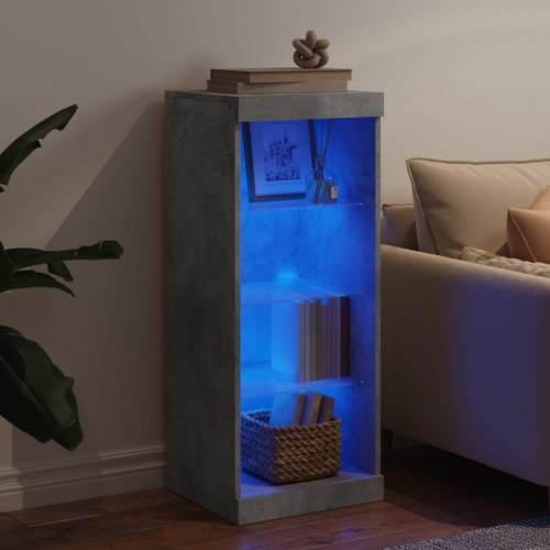 Skænk med LED-lys 41×37×100 cm - betongrå