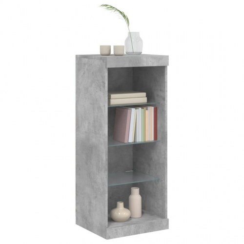 Skænk med LED-lys 41×37×100 cm - betongrå