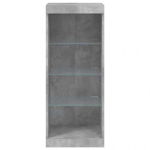 Skænk med LED-lys 41×37×100 cm - betongrå