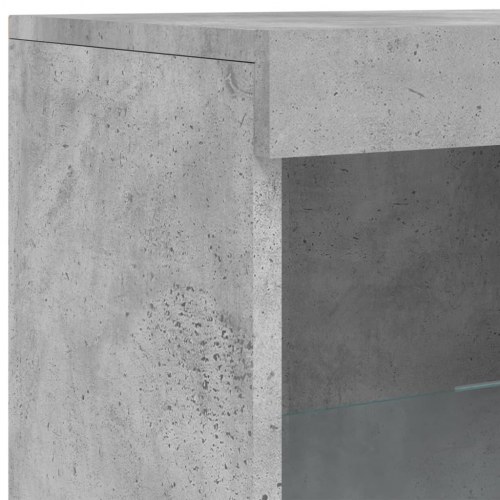 Skænk med LED-lys 41×37×100 cm - betongrå