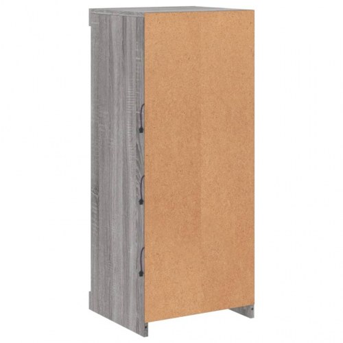 Skænk med LED-lys 41 × 37 × 100 cm - grå sonoma-eg