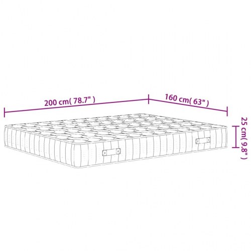 Springmadras med pocket-fjedre - medium fast 160x200 cm