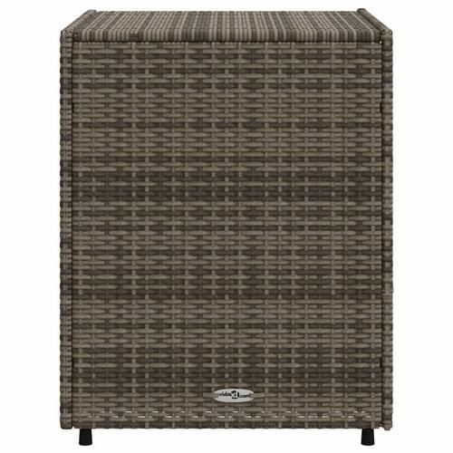 Opbevaringsskab til haven 55x59x69 cm polyrattan grå