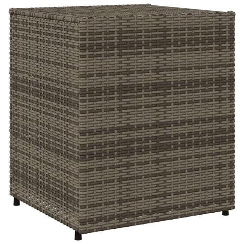 Opbevaringsskab til haven 55x59x69 cm polyrattan grå