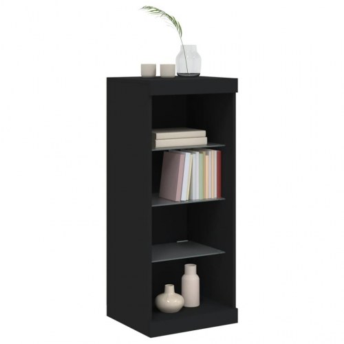 Skænk med LED-lys 41x37x100 cm sort