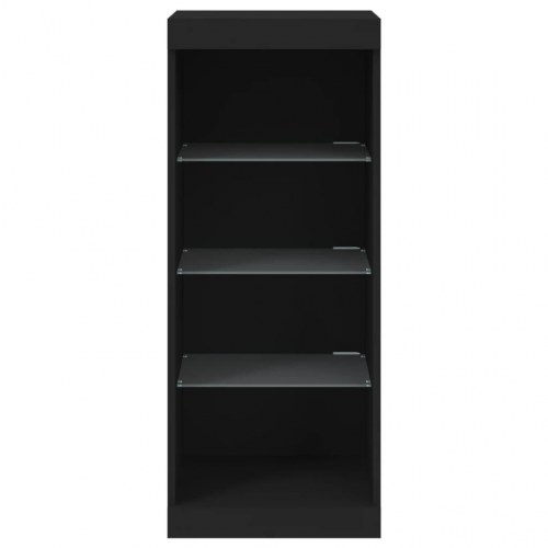 Skænk med LED-lys 41x37x100 cm sort