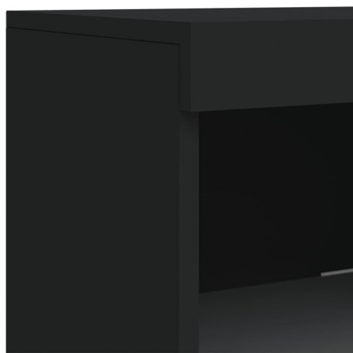 Skænk med LED-lys 41x37x100 cm sort