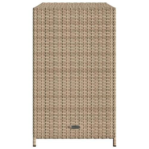 Opbevaringsskab til haven 83x45x76 cm polyrattan beige