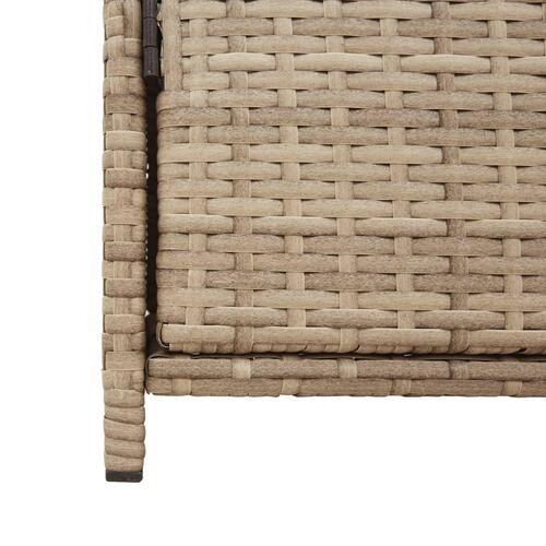 Opbevaringsskab til haven 83x45x76 cm polyrattan beige